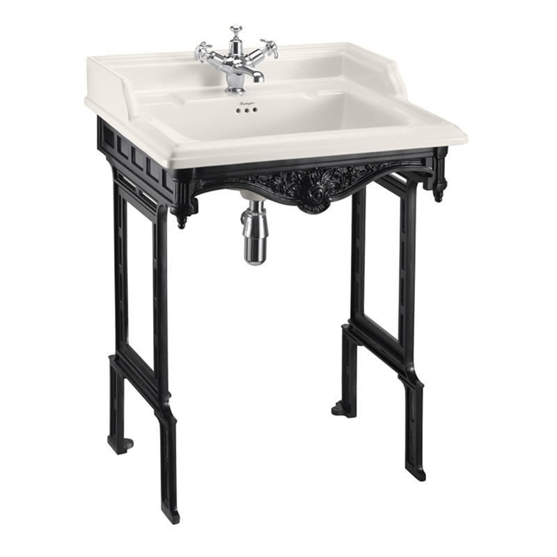 Medici Classic 65cm basin and black aluminium basin stand